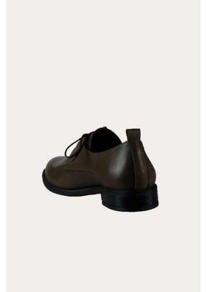 Haki Deri Kadın Düz Ayakkabı fırsatları