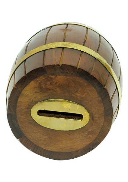 Kumbara Fıçı Ahşap 5"