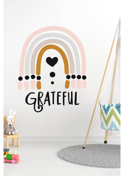 Grateful Gökkuşağı Çocuk Bebek Odası Sticker (50X70 Cm)