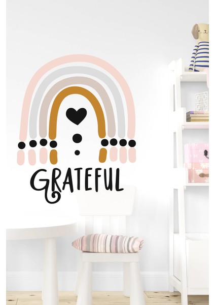 Grateful Gökkuşağı Çocuk Bebek Odası Sticker (50X70 Cm) fiyatları