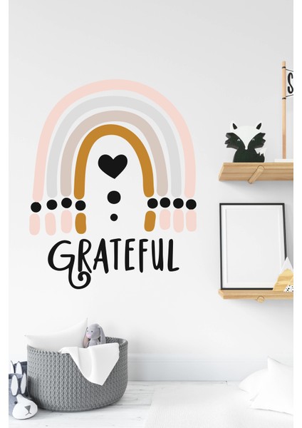 Grateful Gökkuşağı Çocuk Bebek Odası Sticker (50X70 Cm) modelleri