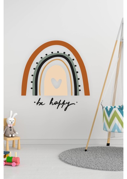 Be Happy Gökkuşağı Çocuk Odası Duvar Sticker fiyatları