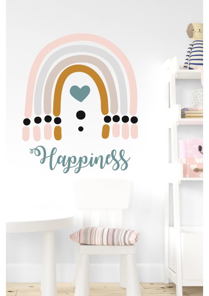 Happiness Gökkuşağı Çocuk Bebek Odası Sticker (50X70 Cm) fiyatları