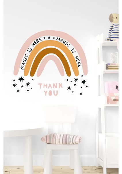 Thank You Gökkuşağı Çocuk Bebek Odası Duvar Sticker Seti