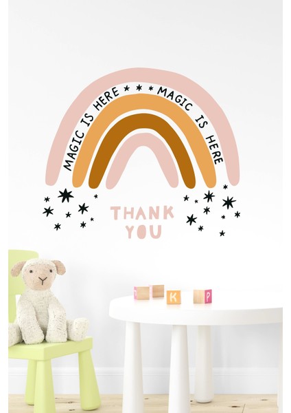 Thank You Gökkuşağı Çocuk Bebek Odası Duvar Sticker Seti fiyatları