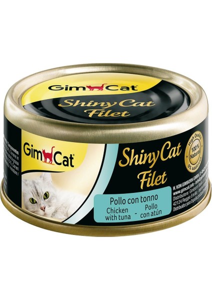 Shinycat Tavuklu Tuna Balıklı Konserve Kedi Maması 70 Gram