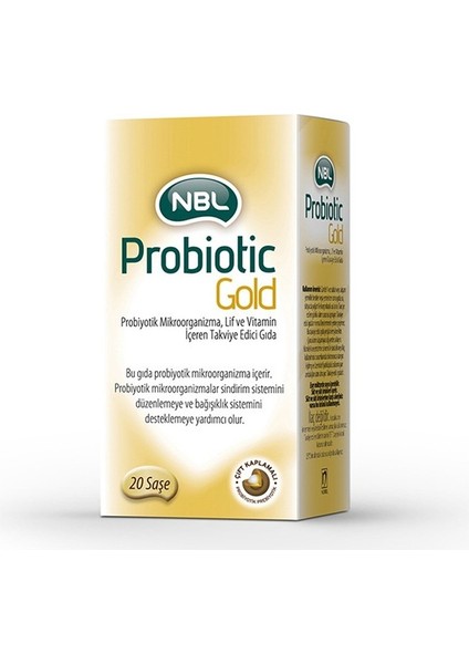 Probiotic Gold 20 Saşe + Nbl Probiotic Optima 30 Tablet