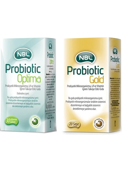 Probiotic Gold 20 Saşe + Nbl Probiotic Optima 30 Tablet