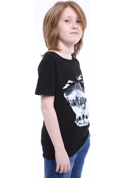 Bulutlu Yavru Kangal Baskı T-Shirt fiyatları
