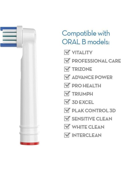 Precision Clean 4’lü Oral-B Uyumlu Diş Fırçası Yedek Başlığı