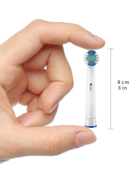 3D White 8’li Oral-B Uyumlu Dış Fırçası Yedek Başlığı