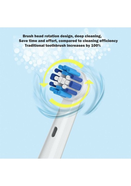 3D White 8’li Oral-B Uyumlu Dış Fırçası Yedek Başlığı