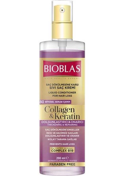 Collagen & Keratin Sıvı Saç Kremi 200 ml