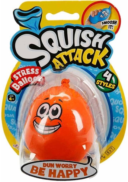 PopŞeker Squish Attack Stres Balonu Eğlenceli Esnek Hamurumsu Turuncu Stres Balonu