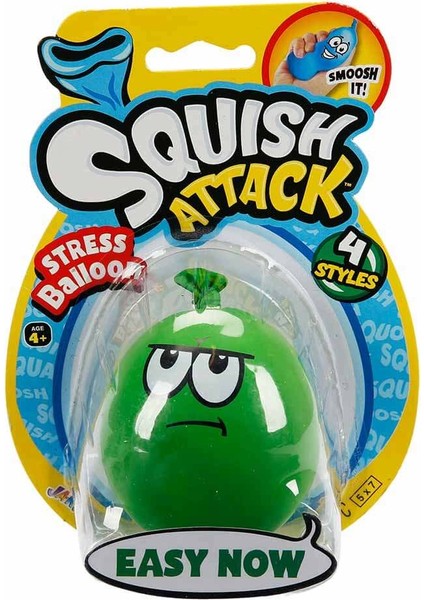 PopŞeker Squish Attack Stres Balonu Eğlenceli Esnek Hamurumsu Yeşil Stres Balonu