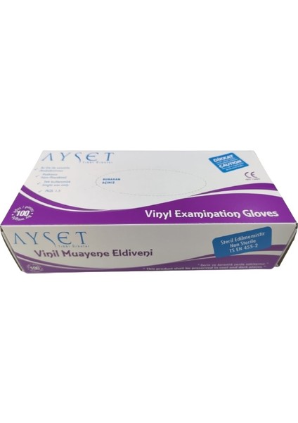 Pudrasız Vinil Eldiven 100 Lü 1 Paket M