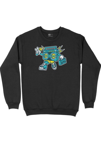 Ikiz Vikingler Siyah Sweatshirt