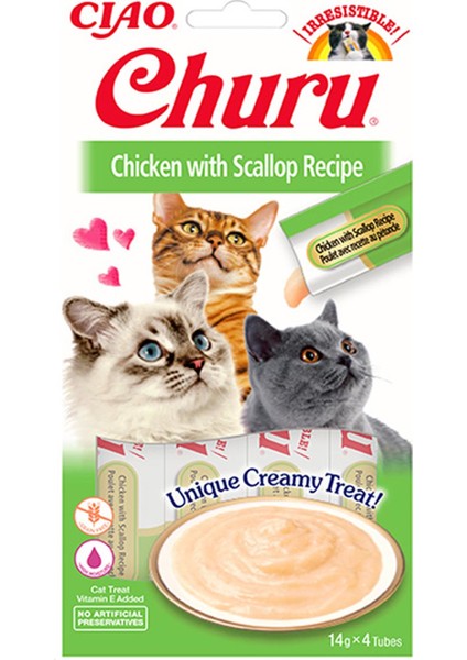 Churu 4X14GR Püre Tavuk&taraklı Kedi Maması