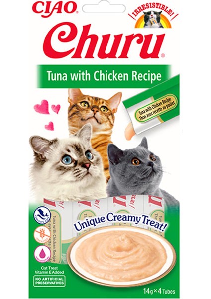 Churu 4X14GR Püre Ton&tavuk Kedi Maması 5ADET