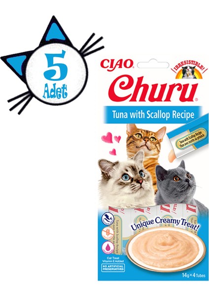 Churu 4X14GR Püre Ton&taraklı Kedi Maması 5ADET fiyatları