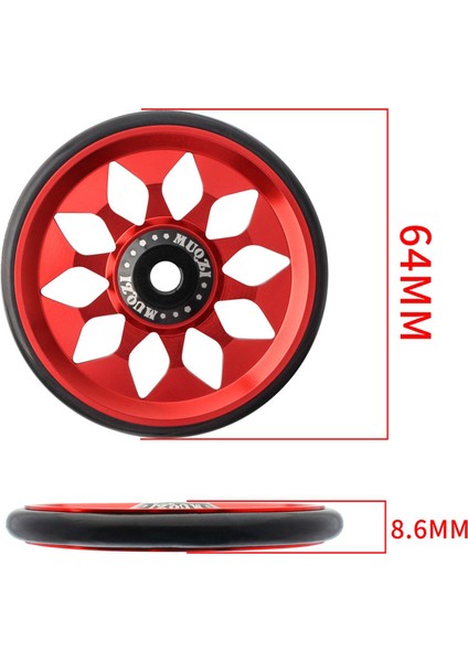 60MM Katlanır Bisiklet Kolay Tekerlek Ez Tekerlekler Brompton Transport Için Kırmızı Taşıma (Yurt Dışından) fiyatları