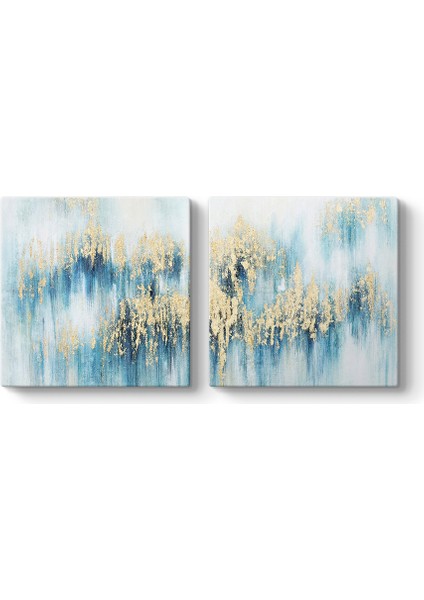 Altın Titreşimler Soyut Tablo