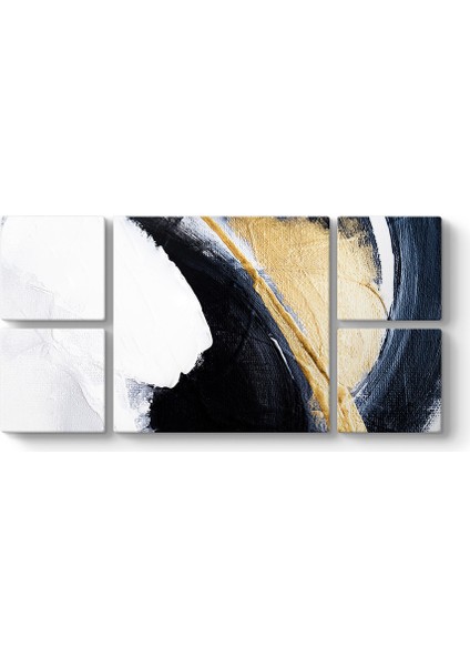 Siyah Dalgalar Soyut Tablo
