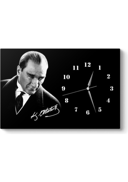 Atatürk ve Imzası Tablo Saat