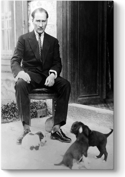Atatürk ve Yavru Köpekler Tablosu