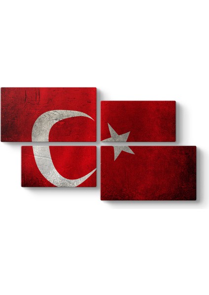 Eskitme Türk Bayrağı Tablosu