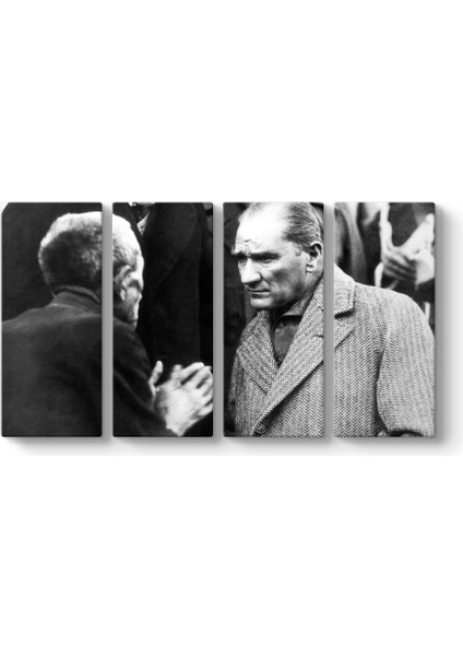 Atatürk Vatandaşı Dinlerken Kanvas Tablo