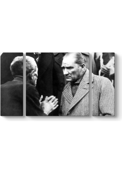 Atatürk Vatandaşı Dinlerken Kanvas Tablo