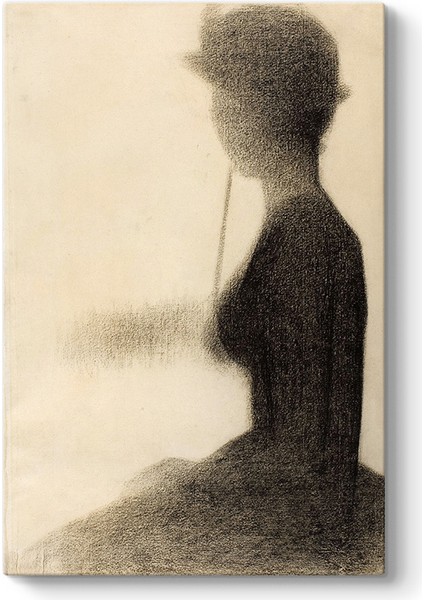 Georges Seurat - Seated Woman With A Parasol Tablosu
