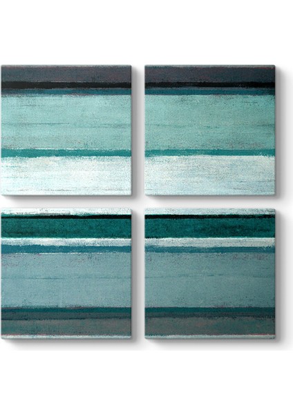 Pastel Mavi Çizgiler Tablo