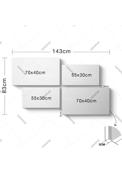 Geometrik Fraktal Kanvas Tablo fiyatları
