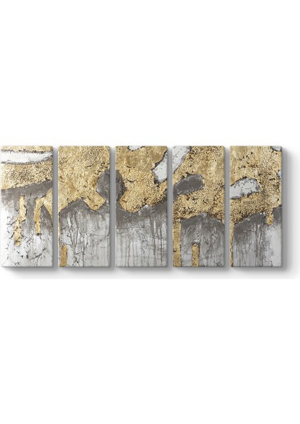 Altın ve Gri Soyut Tablo