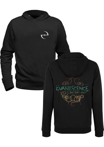 Evanescence Baskılı Siyah Ön Arka Baskılı Sweatshirt