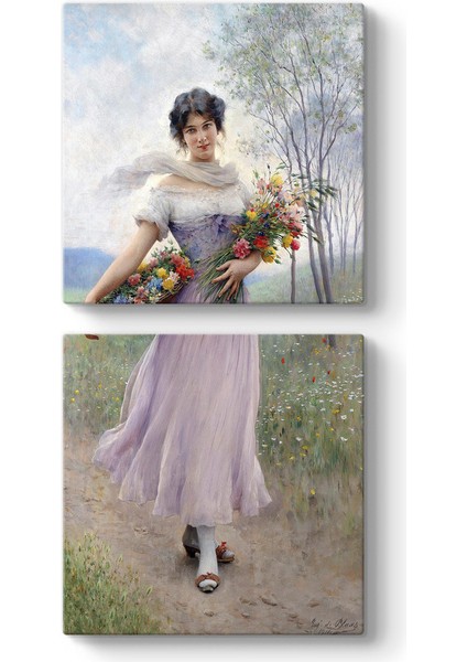 Eugene De Blaas - Flower Girl Tablosu
