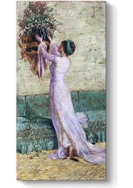 Osman Hamdi Bey - Vazo Yerleştiren Kadın Tablosu