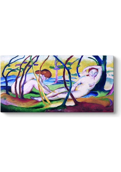 Franz Marc - Nudes Under Trees Tablosu