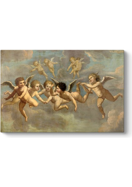 Five Flying Putti 1650 Kanvas Tablo