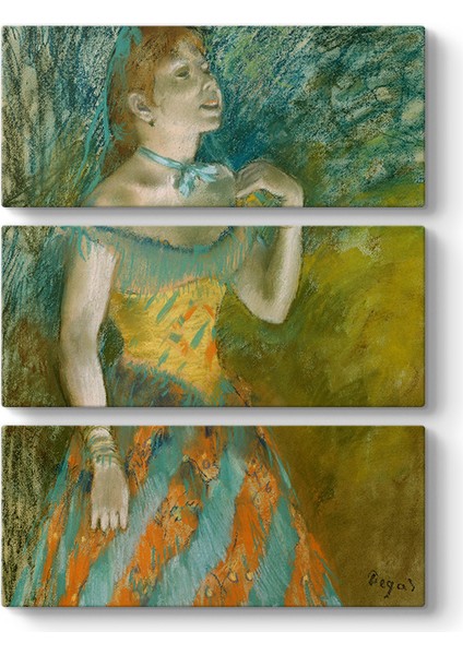 Edgar Degas - Yeşil Şarkıcı Kanvas Tablo