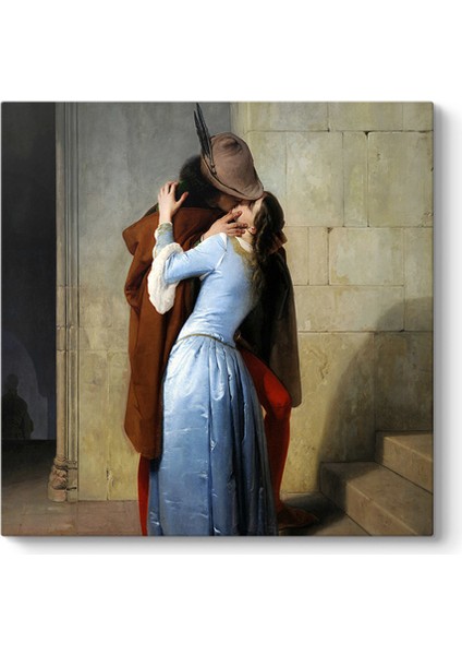 Francesco Hayez - Öpücük Kanvas Tablo
