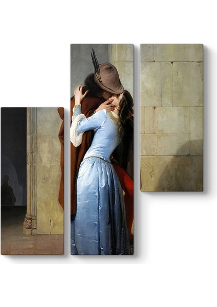 Francesco Hayez - Öpücük Kanvas Tablo