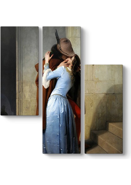 Francesco Hayez - Öpücük Kanvas Tablo