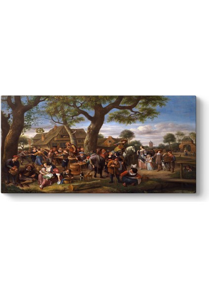 Jan Steen - Peasants Merrymaking Outside An Inn Tablosu