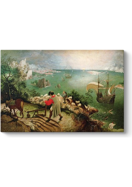 Pieter Brueghel - Ikarus'un Düşüşü Kanvas Tablo