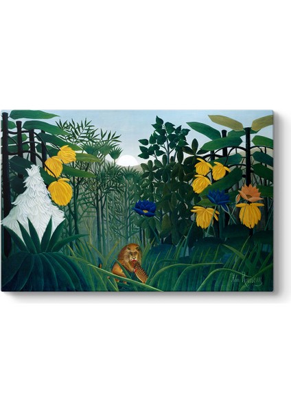 Henri Rousseau - Aslanın Yemeği Tablosu