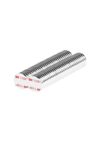 Yapışkanlı Neodyum Mıknatıs D10X1MM Çap - 50 adet - Güçlü Neodyum Mıknatıs Magnet