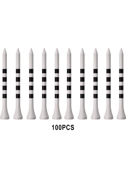 Paketi 100 Profesyonel Golf Tees Şerit Mark Ölçeği Uzun Dayanıklı Yüksek Performanslı Golf Aksesuar - 83MM Beyaz (Yurt Dışından) modelleri
